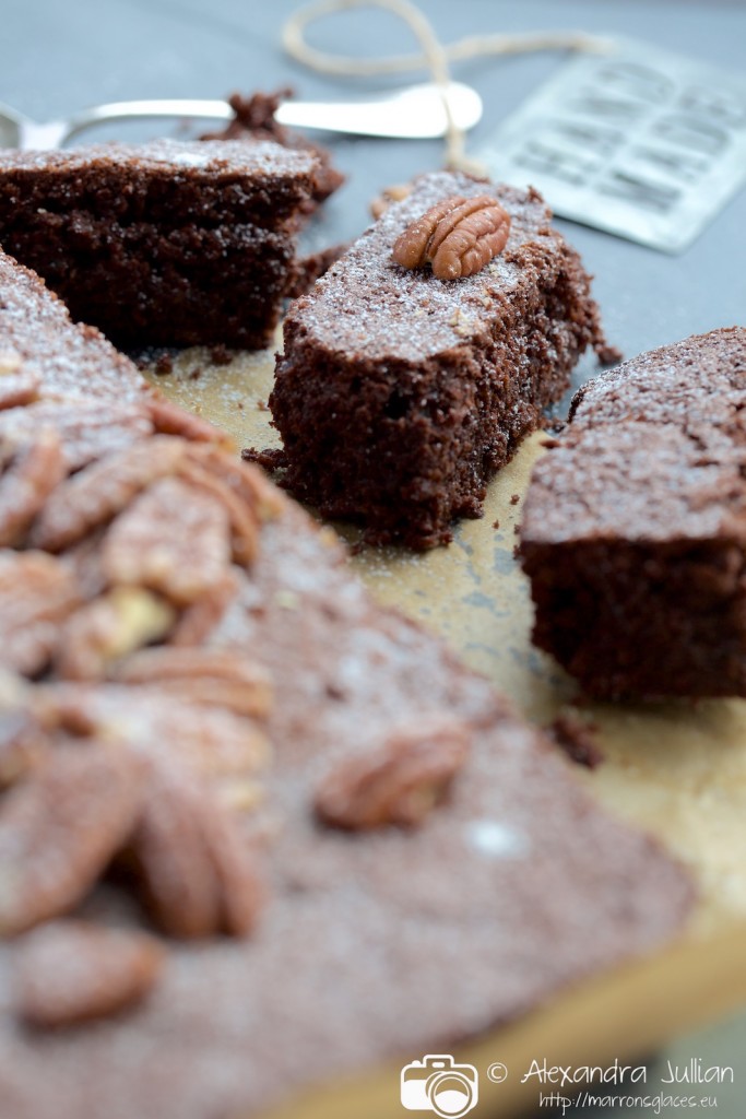 Brownie très gourmand cuit à basse température Marrons Glacés